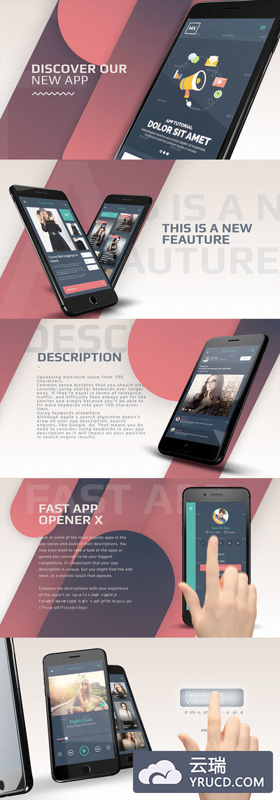 时尚的APP产品界面UI设计功能动态展示视频源文件下载[AEP]