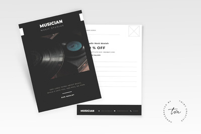 高端时尚简约大气的音乐节音乐会海报传单DM设计模板