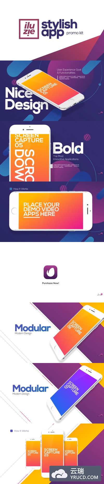 AE 有活力的APP应用程序视频展示模板下载[aep]