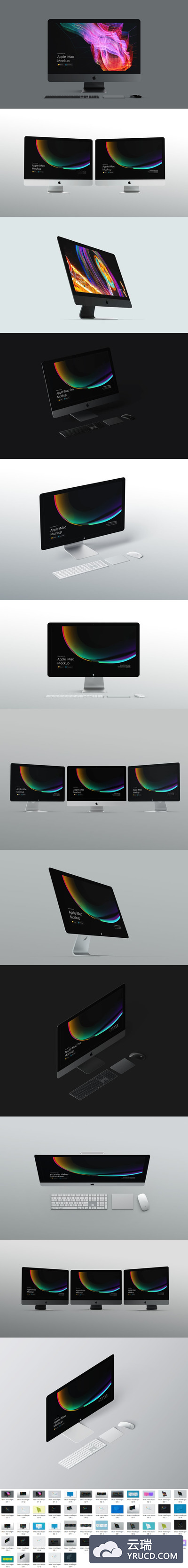 高逼格iMac & iMac Pro系列一体机样机 [PSD,Sketch,4.79GB]