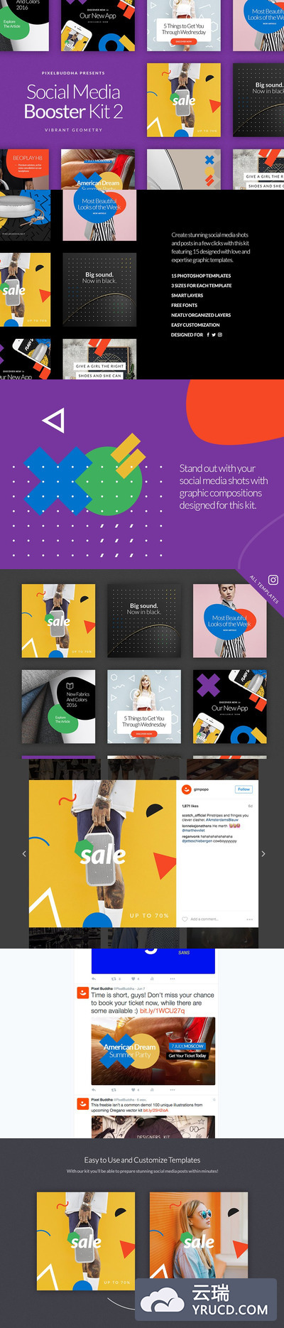 有趣的社交广告模板 Social Media Handler Kit Vol.2