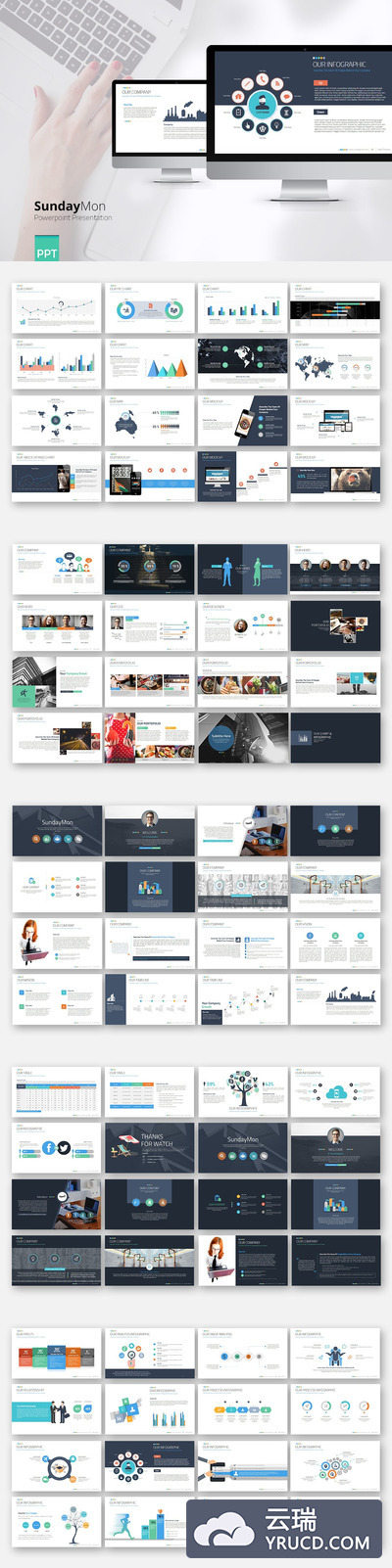 非常适合企业和商业演示的powerpoint幻灯片演示模版（pptx）