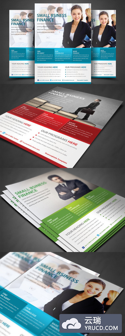 多用途的商业海报传单模板 Multipurpose Business Flyers Templat