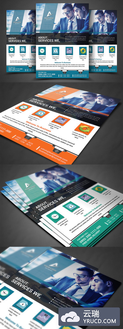 商业计划海报模板 Business Planner Flyers Print Templa