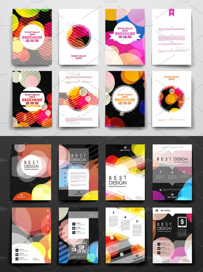 抽象图形画册模板 Set of Abstract Brochures