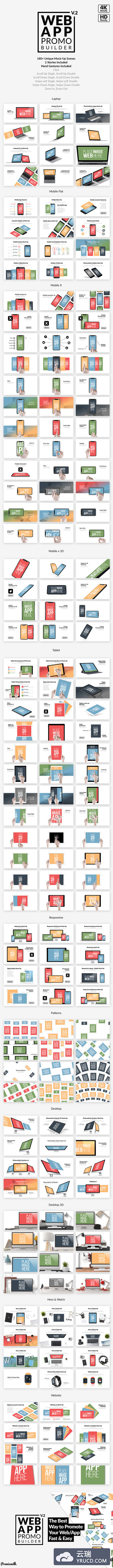 AE模板 web应用程序宣传全平台展示视频模板下载 1.49GB [aep]