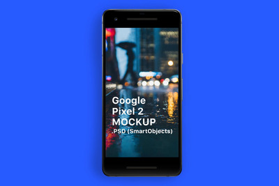 高品质的Google谷歌Pixel 2 Android手机VI样机展示模型mockups