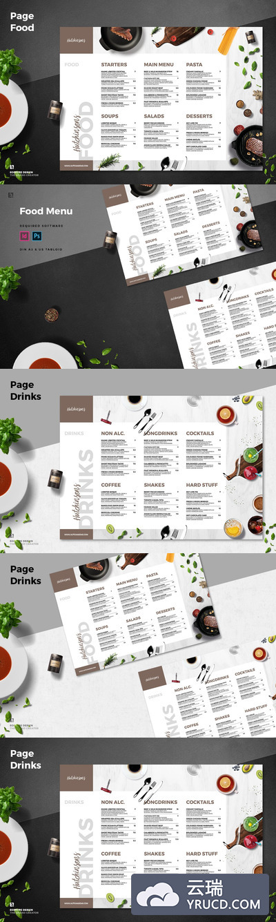 高品质的高端高级餐厅菜谱菜单设计模板-2