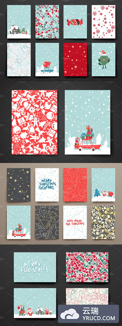 圣诞主题的画册模板 Merry Christmas Brochures