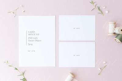 婚礼文具设计展示样机 Wedding stationery mock up