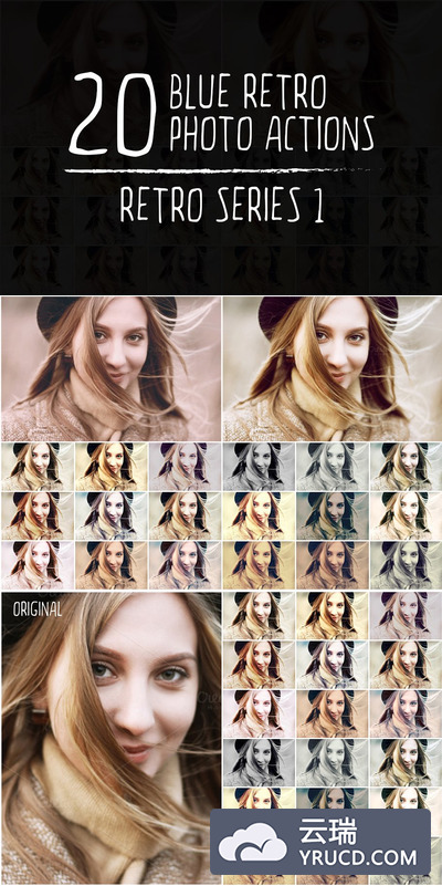 20个经典的PS动作合集 20 Retro Photoshop Actions
