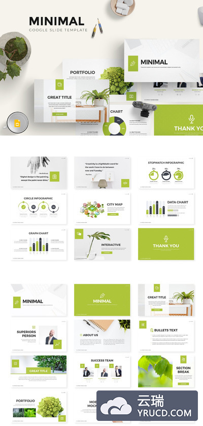 一个伟大的时尚多功能谷歌幻灯片powerpoint演示模板（pptx）