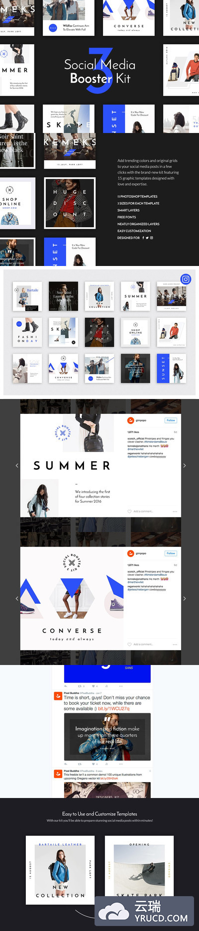 时尚服饰社交广告banner模板 Social Media Handler Kit Vol.3