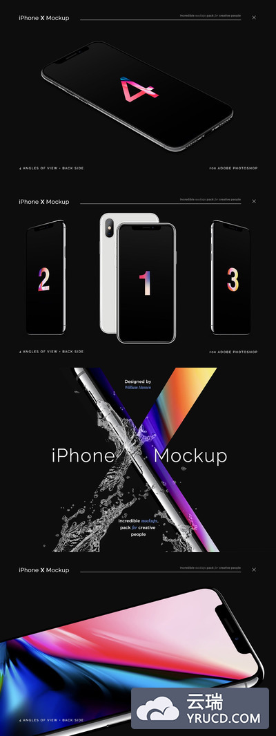 iPhone X样机VI展示模型mockups