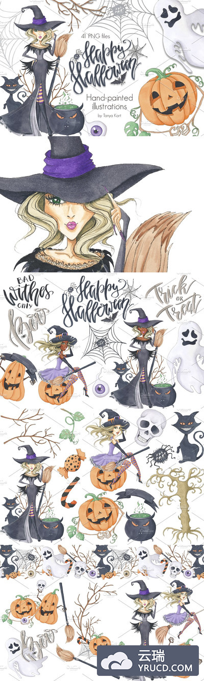 快了万圣节素材 SALE Happy Halloween Clipart