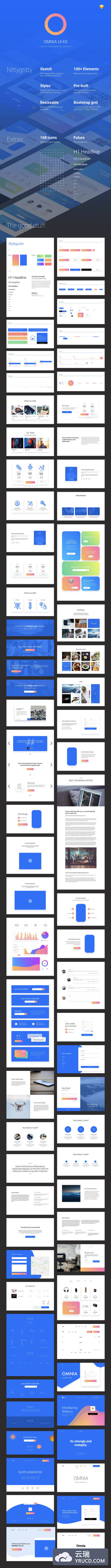 Sketch打造的时尚公司企业产品官网Web Ui Kits套装下载