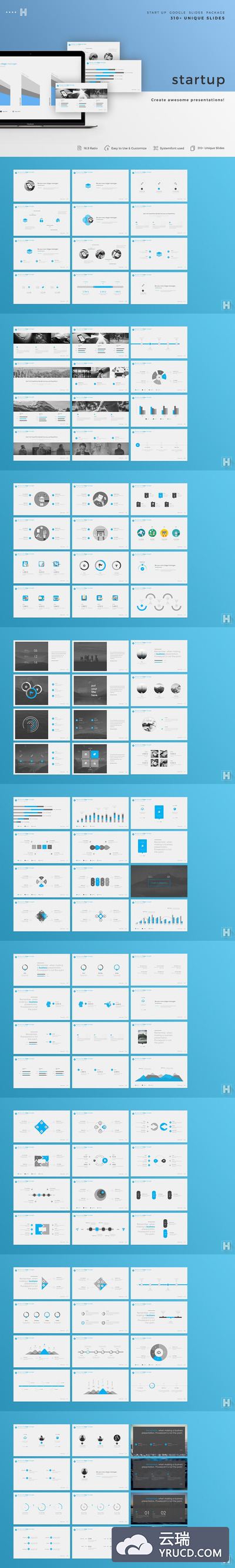 非常高端的时尚简约高品质Google Slide幻灯片powerpoint演示模版（pptx）