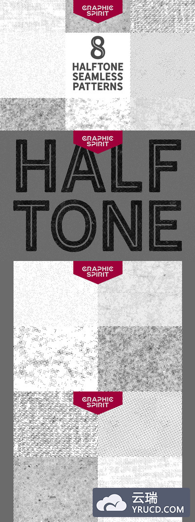 矢量半色调点背景纹理素材 Vector Halftone Dot Patterns Pack