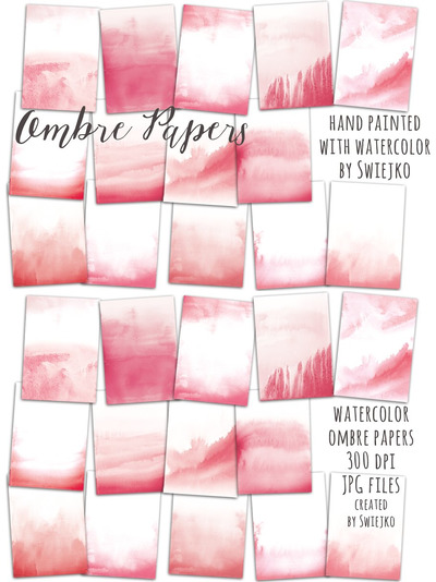 水彩渐变背景纹理素材 Watercolor ombre background