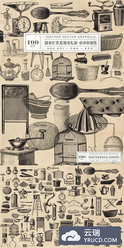 家居用品矢量图形 Household Goods Vector Graphics