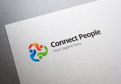 社交媒体LOGO设计模板 Social Media People Logo