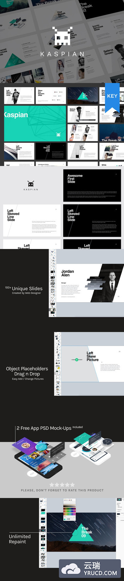 多用途简约PPT模板 KASPIAN Keynote Presentation Theme