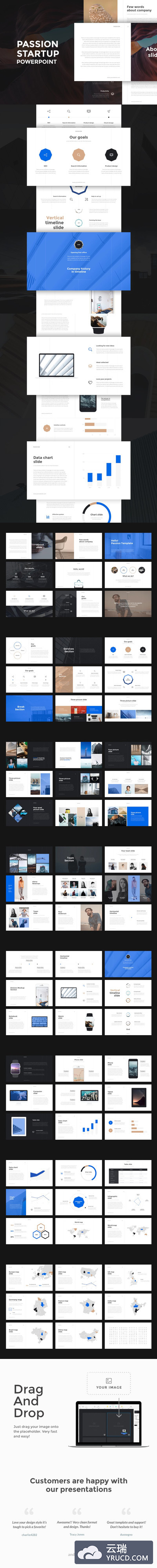 有激情的时尚排版PPT模板 Passion PowerPoint Template