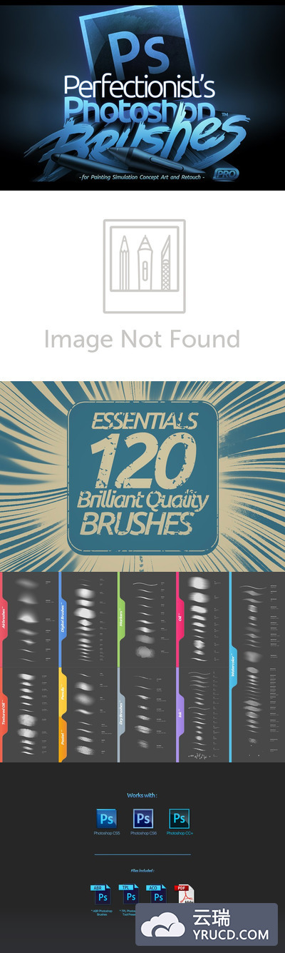 专业的PS绘画笔刷套装 RM Perfectionist Photoshop Brushes