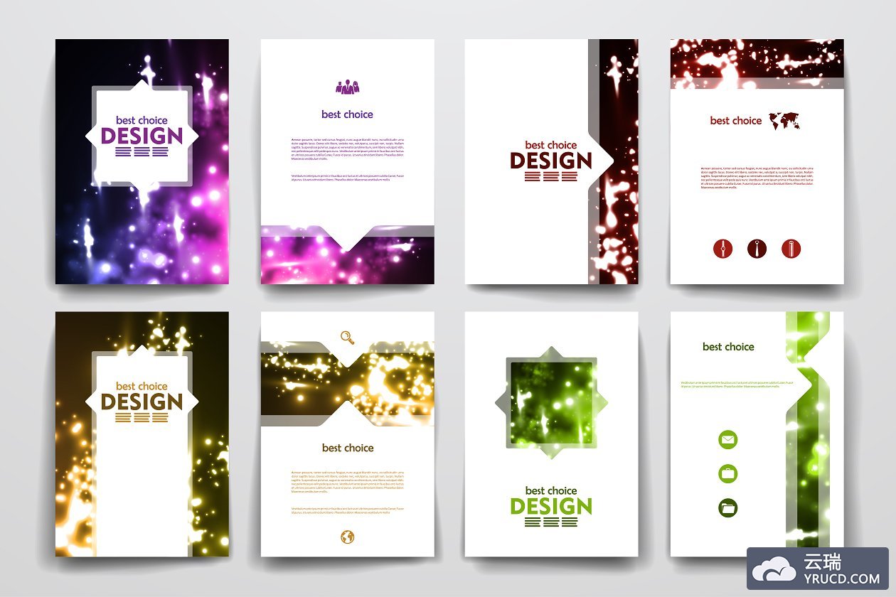 漂亮的画册模板 Set of Beautiful Brochures