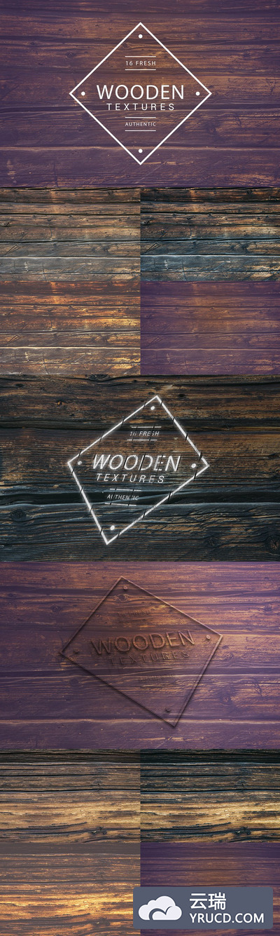 16个木纹背景纹理素材 16 Wooden Background Textures Pack