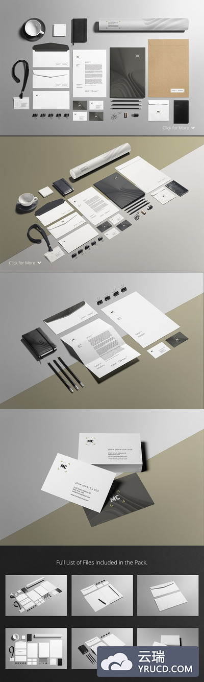 商业文具品牌设计VI样机 Business Stationery / Mock-Up