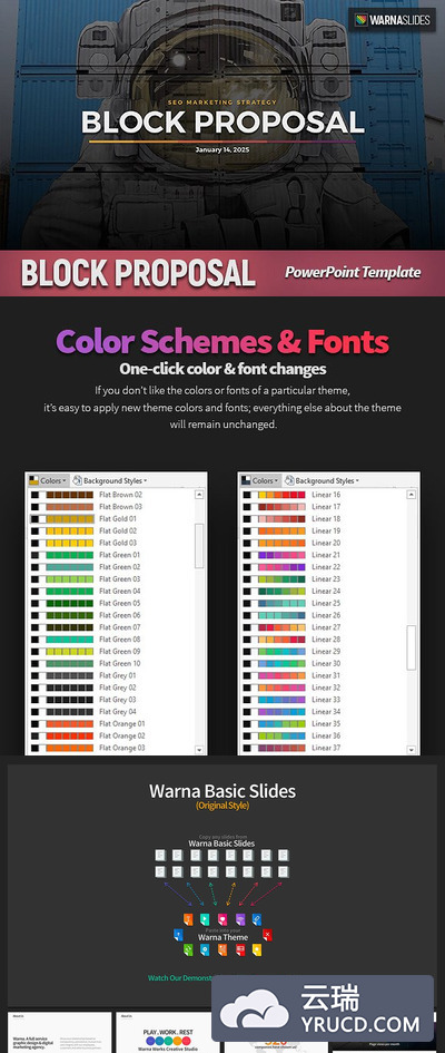 摄影主题的PPT模板 Block Proposal PowerPoint Template