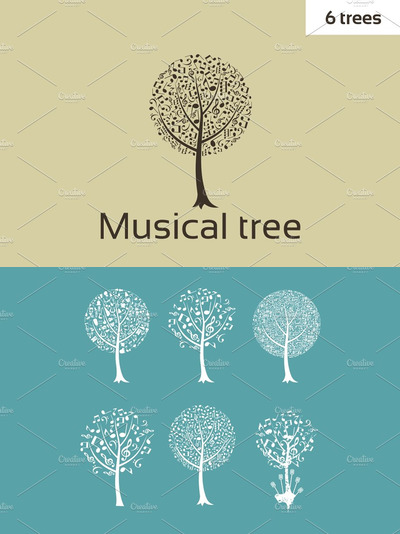 音乐树图形素材 Musical tree