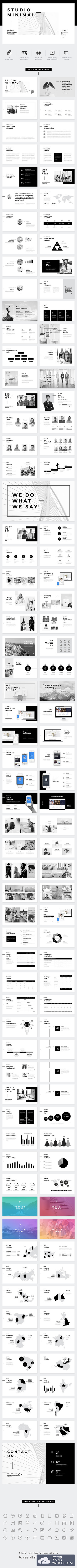 Studio Minimal极简主义商业演示的PPT模板下载[pptx]
