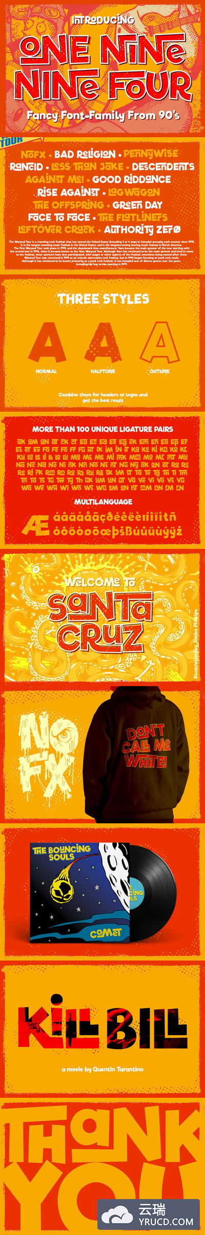 趣味设计字体套装 One Nine Nine Four