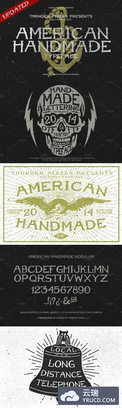 美国手绘字体 American Handmade Typeface