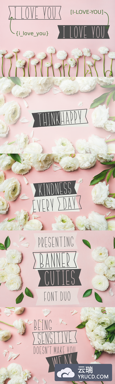 独特优雅的旗袍英文字体二重奏下载[otf]