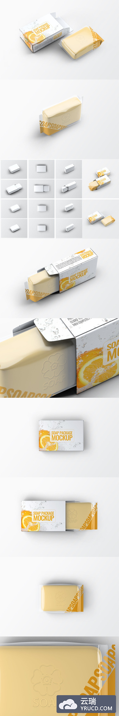 样机 | 逼真14个肥皂模型高分辨率PSD文件