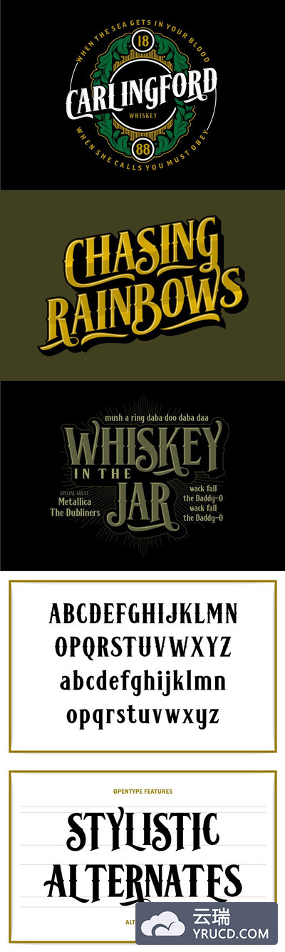 怀旧个性的字体 Carlingford