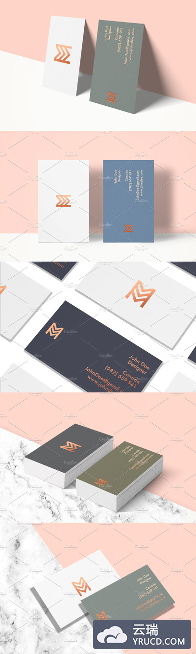 商业名片设计样机 Business Cards Mockup Vol 3