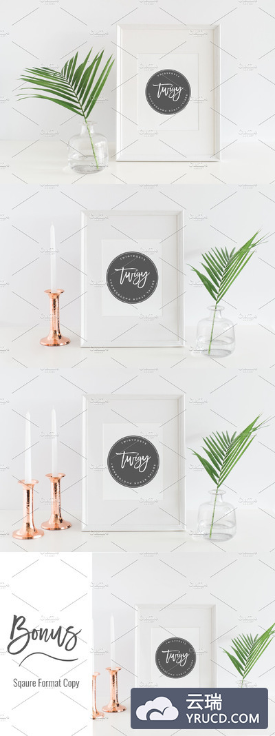 时尚的画框样机 Styled Stock Frame Mockups PSD