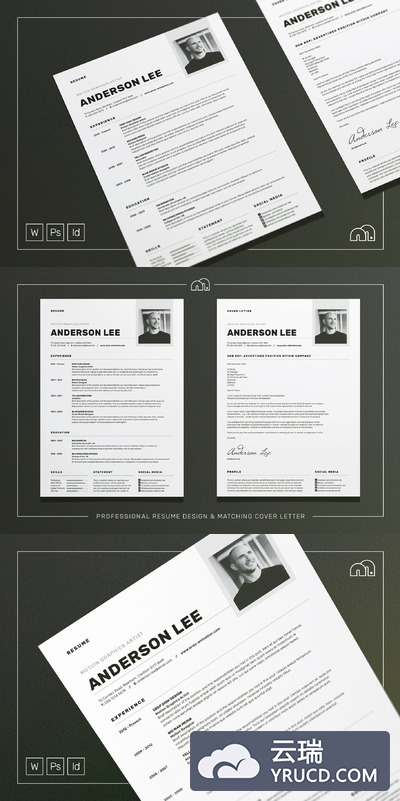 个性专业的简历模板 Anderson - Resume/CV