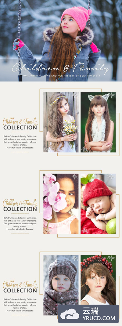 家庭、儿童照片PS动作合集 Family & Children Photoshop Actions