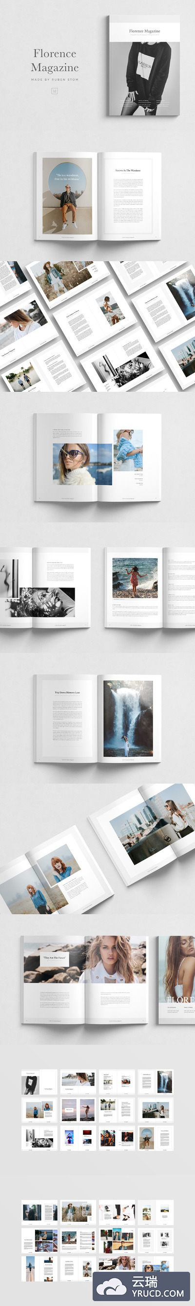 佛罗伦萨时尚杂志画册模板 Florence Magazine Template