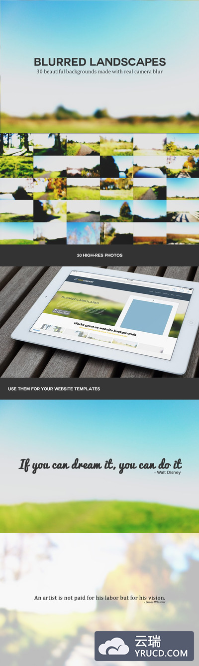 30美丽的模糊景观素材 30 Beautiful Blurred Landscapes