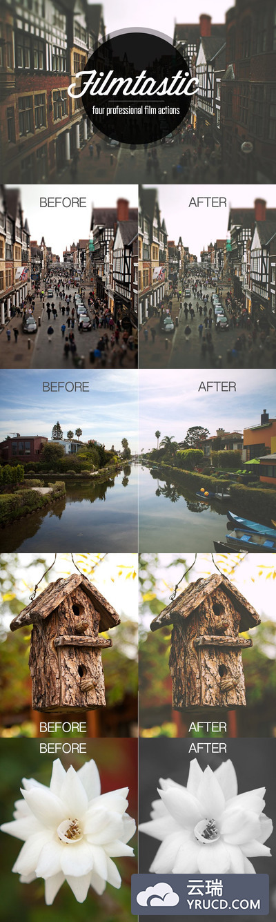电影效果的PS照片动作 Filmtastic Photoshop Film Actions