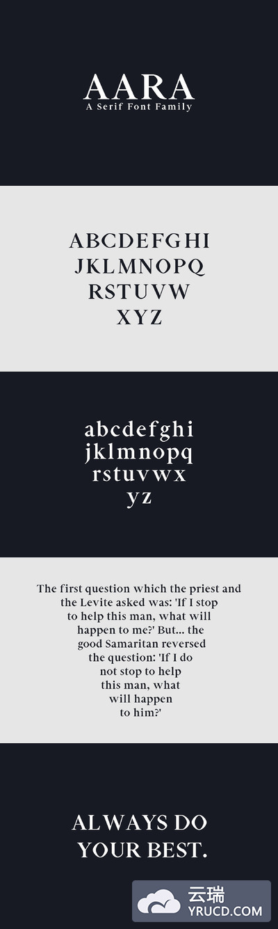 经典漂亮的衬线字体 Aara Serif 9 Font Family Pack