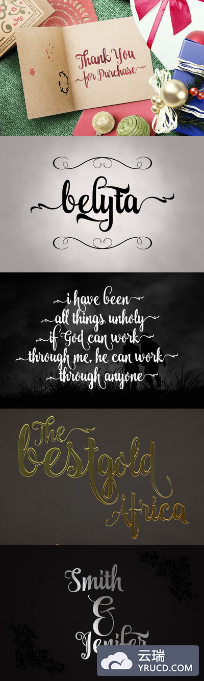 经典的手绘手写字体 Antero