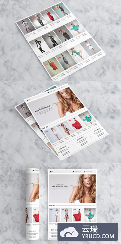 时尚极简的时装产品促销海报模板下载[psd]