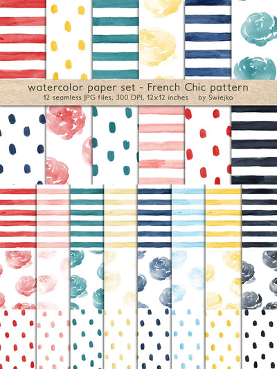 水彩条纹斑点花卉背景纹理素材 Watercolor background